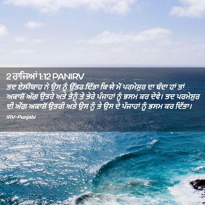 Picture 02 - 2 ਰਾਜਿਆਂ 1:12 PANIRV - ਤਦ ਏਲੀਯਾਹ ਨੇ ਉਸ ਨੂੰ - Bible Verse Picture