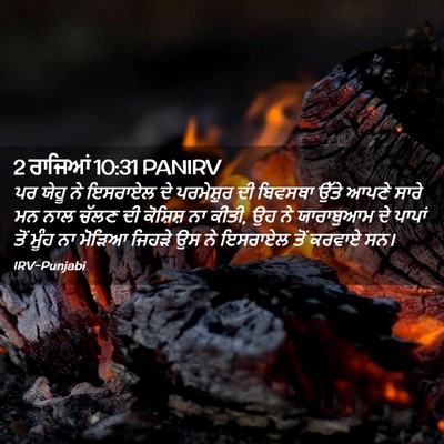 Picture 02 - 2 ਰਾਜਿਆਂ 10:31 PANIRV - ਪਰ ਯੇਹੂ ਨੇ ਇਸਰਾਏਲ - Bible Verse Picture