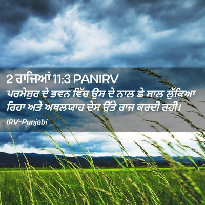 Picture 02 - 2 ਰਾਜਿਆਂ 11:3 PANIRV - ਪਰਮੇਸ਼ੁਰ ਦੇ ਭਵਨ - Bible Verse Picture