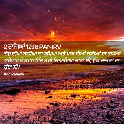 Picture 02 - 2 ਰਾਜਿਆਂ 12:16 PANIRV - ਦੋਸ਼ ਦੀਆਂ ਬਲੀਆਂ ਦਾ - Bible Verse Picture