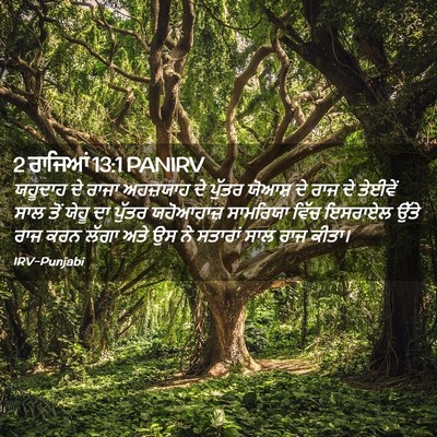 Picture 02 - 2 ਰਾਜਿਆਂ 13:1 PANIRV - ਯਹੂਦਾਹ ਦੇ ਰਾਜਾ - Bible Verse Picture