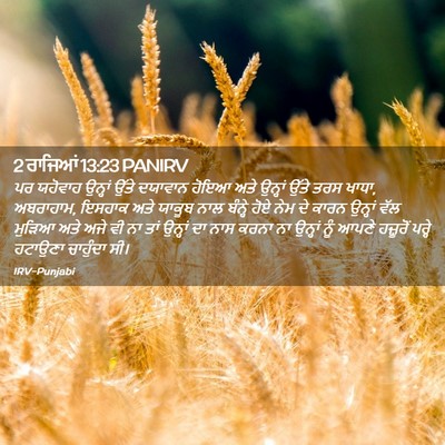 Picture 02 - 2 ਰਾਜਿਆਂ 13:23 PANIRV - ਪਰ ਯਹੋਵਾਹ ਉਨ੍ਹਾਂ - Bible Verse Picture