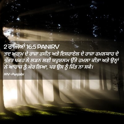 Picture 02 - 2 ਰਾਜਿਆਂ 16:5 PANIRV - ਤਦ ਅਰਾਮ ਦੇ ਰਾਜਾ - Bible Verse Picture