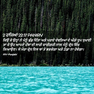 Picture 02 - 2 ਰਾਜਿਆਂ 22:17 PANIRV - ਕਿਉਂ ਜੋ ਉਨ੍ਹਾਂ ਨੇ - Bible Verse Picture
