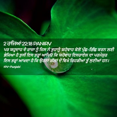 Picture 02 - 2 ਰਾਜਿਆਂ 22:18 PANIRV - ਪਰ ਯਹੂਦਾਹ ਦੇ ਰਾਜਾ - Bible Verse Picture