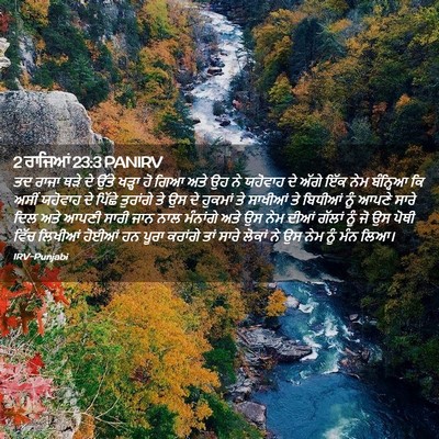 Picture 02 - 2 ਰਾਜਿਆਂ 23:3 PANIRV - ਤਦ ਰਾਜਾ ਥੜੇ ਦੇ ਉੱਤੇ - Bible Verse Picture