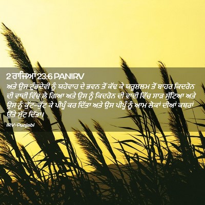Picture 02 - 2 ਰਾਜਿਆਂ 23:6 PANIRV - ਅਤੇ ਉਸ ਟੁੰਡਦੇਵੀ - Bible Verse Picture