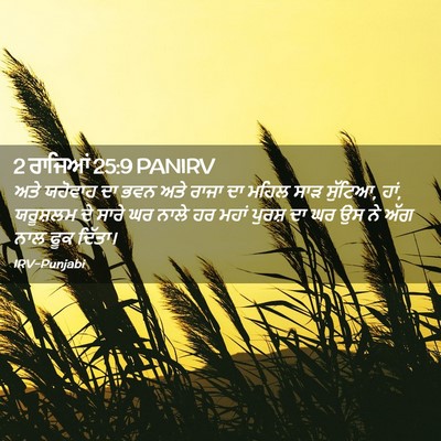 Picture 02 - 2 ਰਾਜਿਆਂ 25:9 PANIRV - ਅਤੇ ਯਹੋਵਾਹ ਦਾ ਭਵਨ - Bible Verse Picture