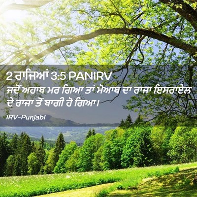 Picture 02 - 2 ਰਾਜਿਆਂ 3:5 PANIRV - ਜਦੋਂ ਅਹਾਬ ਮਰ ਗਿਆ - Bible Verse Picture