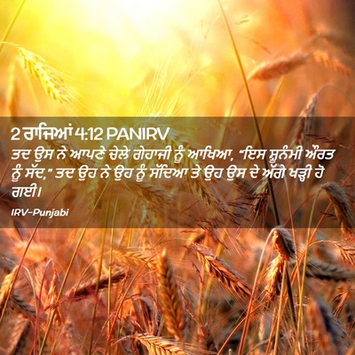 Picture 02 - 2 ਰਾਜਿਆਂ 4:12 PANIRV - ਤਦ ਉਸ ਨੇ ਆਪਣੇ ਚੇਲੇ - Bible Verse Picture