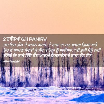 Picture 02 - 2 ਰਾਜਿਆਂ 6:11 PANIRV - ਤਦ ਇਸ ਗੱਲ ਦੇ ਕਾਰਨ - Bible Verse Picture