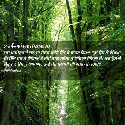 Picture 02 - 2 ਰਾਜਿਆਂ 6:15 PANIRV - ਜਦ ਪਰਮੇਸ਼ੁਰ ਦੇ ਜਨ - Bible Verse Picture