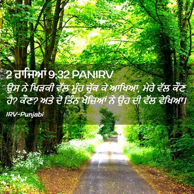 Picture 02 - 2 ਰਾਜਿਆਂ 9:32 PANIRV - ਉਸ ਨੇ ਖਿੜਕੀ ਵੱਲ - Bible Verse Picture
