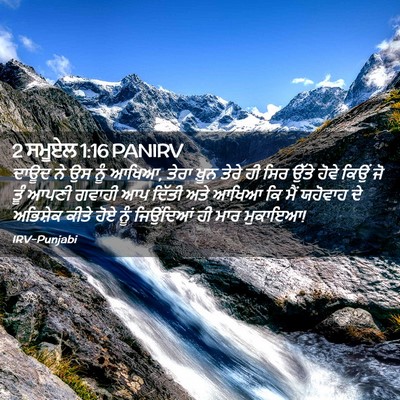 Picture 02 - 2 ਸਮੂਏਲ 1:16 PANIRV - ਦਾਊਦ ਨੇ ਉਸ ਨੂੰ - Bible Verse Picture