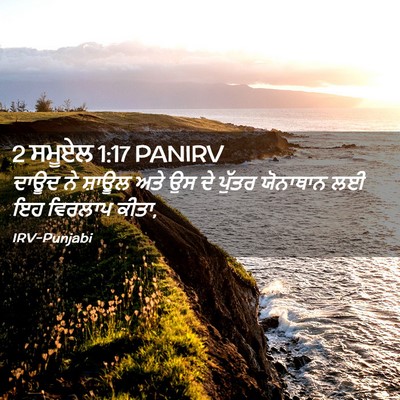 Picture 02 - 2 ਸਮੂਏਲ 1:17 PANIRV - ਦਾਊਦ ਨੇ ਸ਼ਾਊਲ ਅਤੇ - Bible Verse Picture