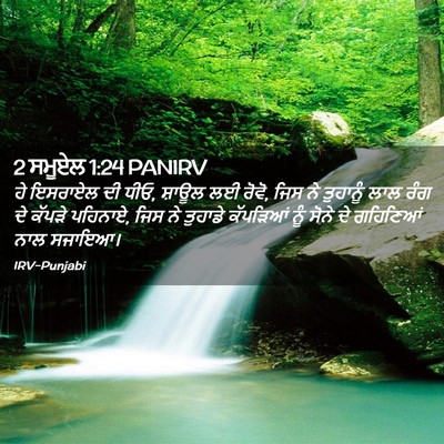 Picture 02 - 2 ਸਮੂਏਲ 1:24 PANIRV - ਹੇ ਇਸਰਾਏਲ ਦੀ ਧੀਓ, - Bible Verse Picture