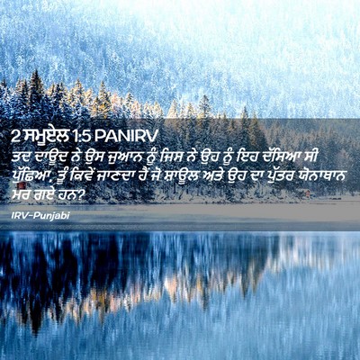 Picture 02 - 2 ਸਮੂਏਲ 1:5 PANIRV - ਤਦ ਦਾਊਦ ਨੇ ਉਸ ਜੁਆਨ - Bible Verse Picture