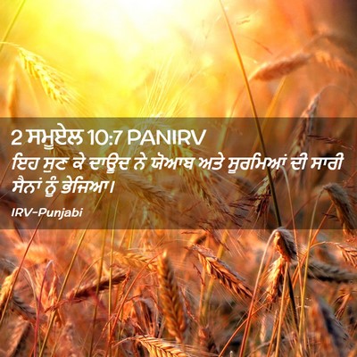 Picture 02 - 2 ਸਮੂਏਲ 10:7 PANIRV - ਇਹ ਸੁਣ ਕੇ ਦਾਊਦ ਨੇ - Bible Verse Picture