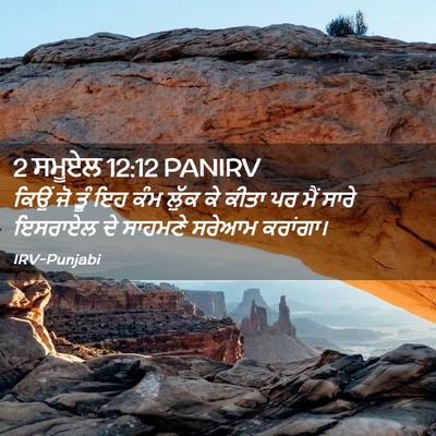 Picture 02 - 2 ਸਮੂਏਲ 12:12 PANIRV - ਕਿਉਂ ਜੋ ਤੂੰ ਇਹ ਕੰਮ - Bible Verse Picture