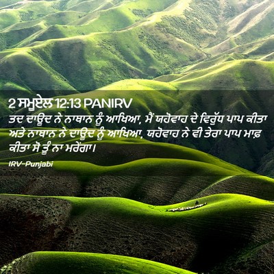 Picture 02 - 2 ਸਮੂਏਲ 12:13 PANIRV - ਤਦ ਦਾਊਦ ਨੇ ਨਾਥਾਨ - Bible Verse Picture