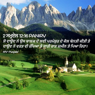 Picture 02 - 2 ਸਮੂਏਲ 12:16 PANIRV - ਸੋ ਦਾਊਦ ਨੇ ਉਸ ਬਾਲਕ - Bible Verse Picture