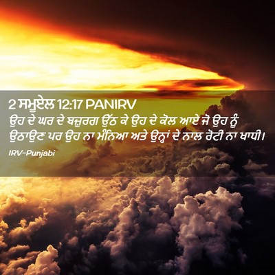 Picture 02 - 2 ਸਮੂਏਲ 12:17 PANIRV - ਉਹ ਦੇ ਘਰ ਦੇ ਬਜ਼ੁਰਗ - Bible Verse Picture