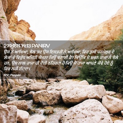 Picture 02 - 2 ਸਮੂਏਲ 14:13 PANIRV - ਉਸ ਨੇ ਆਖਿਆ, ਬੋਲ ਤਦ - Bible Verse Picture