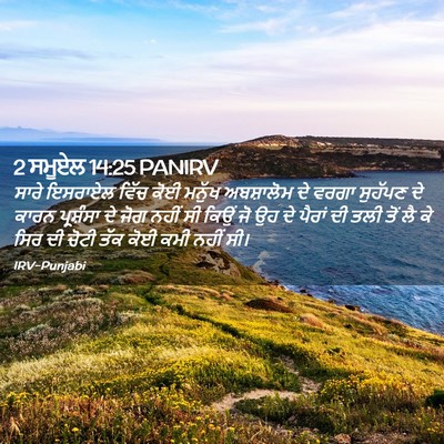Picture 02 - 2 ਸਮੂਏਲ 14:25 PANIRV - ਸਾਰੇ ਇਸਰਾਏਲ ਵਿੱਚ - Bible Verse Picture