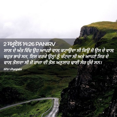 Picture 02 - 2 ਸਮੂਏਲ 14:26 PANIRV - ਸਾਲ ਦੇ ਅੰਤ ਵਿੱਚ ਉਹ - Bible Verse Picture
