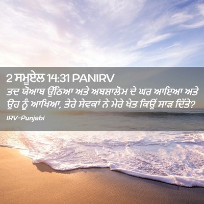 Picture 02 - 2 ਸਮੂਏਲ 14:31 PANIRV - ਤਦ ਯੋਆਬ ਉੱਠਿਆ ਅਤੇ - Bible Verse Picture