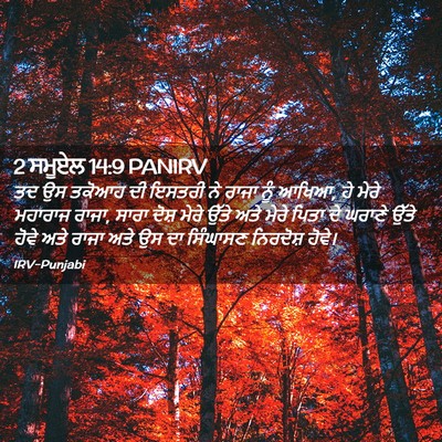 Picture 02 - 2 ਸਮੂਏਲ 14:9 PANIRV - ਤਦ ਉਸ ਤਕੋਆਹ ਦੀ - Bible Verse Picture