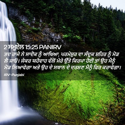 Picture 02 - 2 ਸਮੂਏਲ 15:25 PANIRV - ਤਦ ਰਾਜੇ ਨੇ ਸਾਦੋਕ - Bible Verse Picture