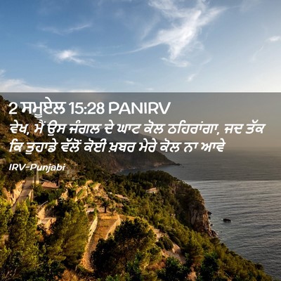 Picture 02 - 2 ਸਮੂਏਲ 15:28 PANIRV - ਵੇਖ, ਮੈਂ ਉਸ ਜੰਗਲ ਦੇ - Bible Verse Picture