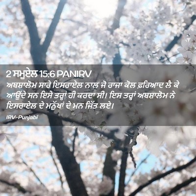 Picture 02 - 2 ਸਮੂਏਲ 15:6 PANIRV - ਅਬਸ਼ਾਲੋਮ ਸਾਰੇ - Bible Verse Picture