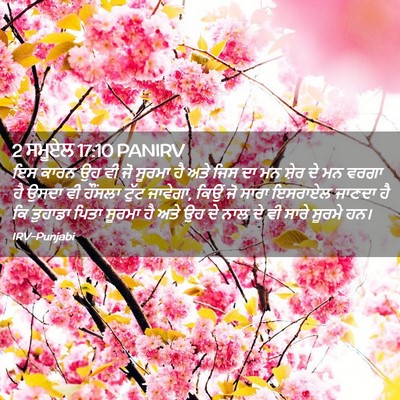 Picture 02 - 2 ਸਮੂਏਲ 17:10 PANIRV - ਇਸ ਕਾਰਨ ਉਹ ਵੀ ਜੋ - Bible Verse Picture