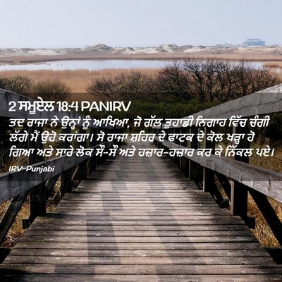Picture 02 - 2 ਸਮੂਏਲ 18:4 PANIRV - ਤਦ ਰਾਜਾ ਨੇ ਉਨ੍ਹਾਂ - Bible Verse Picture
