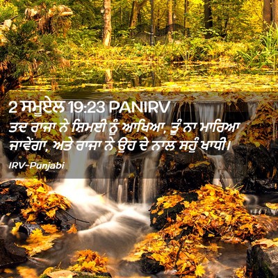 Picture 02 - 2 ਸਮੂਏਲ 19:23 PANIRV - ਤਦ ਰਾਜਾ ਨੇ ਸ਼ਿਮਈ - Bible Verse Picture