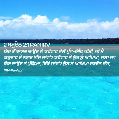 Picture 02 - 2 ਸਮੂਏਲ 2:1 PANIRV - ਇਹ ਤੋਂ ਬਾਅਦ ਦਾਊਦ ਨੇ - Bible Verse Picture