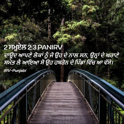 Picture 02 - 2 ਸਮੂਏਲ 2:3 PANIRV - ਦਾਊਦ ਆਪਣੇ ਲੋਕਾਂ - Bible Verse Picture