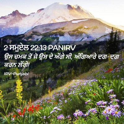 Picture 02 - 2 ਸਮੂਏਲ 22:13 PANIRV - ਉਸ ਚਮਕ ਤੋਂ ਜੋ ਉਸ ਦੇ - Bible Verse Picture