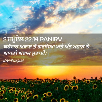 Picture 02 - 2 ਸਮੂਏਲ 22:14 PANIRV - ਯਹੋਵਾਹ ਅਕਾਸ਼ ਤੋਂ - Bible Verse Picture