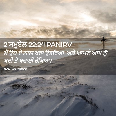 Picture 02 - 2 ਸਮੂਏਲ 22:24 PANIRV - ਮੈਂ ਉਹ ਦੇ ਨਾਲ ਖਰਾ - Bible Verse Picture