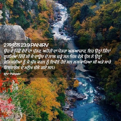 Picture 02 - 2 ਸਮੂਏਲ 23:9 PANIRV - ਉਹ ਦੇ ਪਿੱਛੋਂ ਦੋਦੋ - Bible Verse Picture