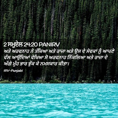 Picture 02 - 2 ਸਮੂਏਲ 24:20 PANIRV - ਅਤੇ ਅਰਵਨਾਹ ਨੇ - Bible Verse Picture