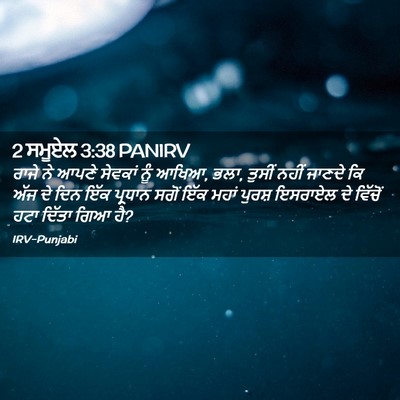 Picture 02 - 2 ਸਮੂਏਲ 3:38 PANIRV - ਰਾਜੇ ਨੇ ਆਪਣੇ - Bible Verse Picture
