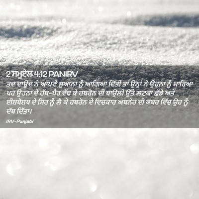 Picture 02 - 2 ਸਮੂਏਲ 4:12 PANIRV - ਤਦ ਦਾਊਦ ਨੇ ਆਪਣੇ - Bible Verse Picture
