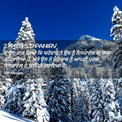Picture 02 - 2 ਸਮੂਏਲ 5:12 PANIRV - ਦਾਊਦ ਜਾਣ ਗਿਆ ਕਿ - Bible Verse Picture