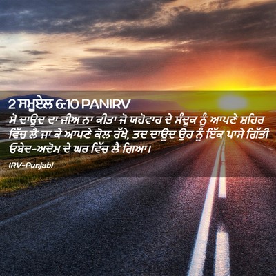 Picture 02 - 2 ਸਮੂਏਲ 6:10 PANIRV - ਸੋ ਦਾਊਦ ਦਾ ਜੀਅ ਨਾ - Bible Verse Picture