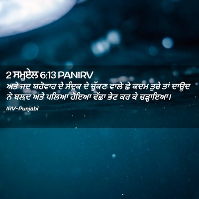 Picture 02 - 2 ਸਮੂਏਲ 6:13 PANIRV - ਅਤੇ ਜਦ ਯਹੋਵਾਹ ਦੇ - Bible Verse Picture