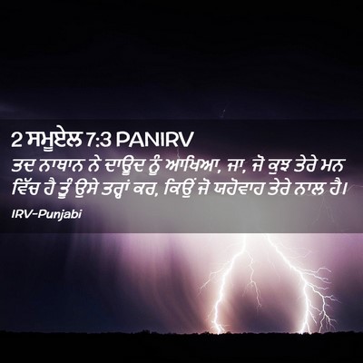 Picture 02 - 2 ਸਮੂਏਲ 7:3 PANIRV - ਤਦ ਨਾਥਾਨ ਨੇ ਦਾਊਦ - Bible Verse Picture